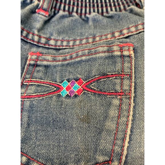 Sugartime Vintage Party Panda Denim Southwestern Boho Upcycle Skirt 6X - Picture 8 of 8